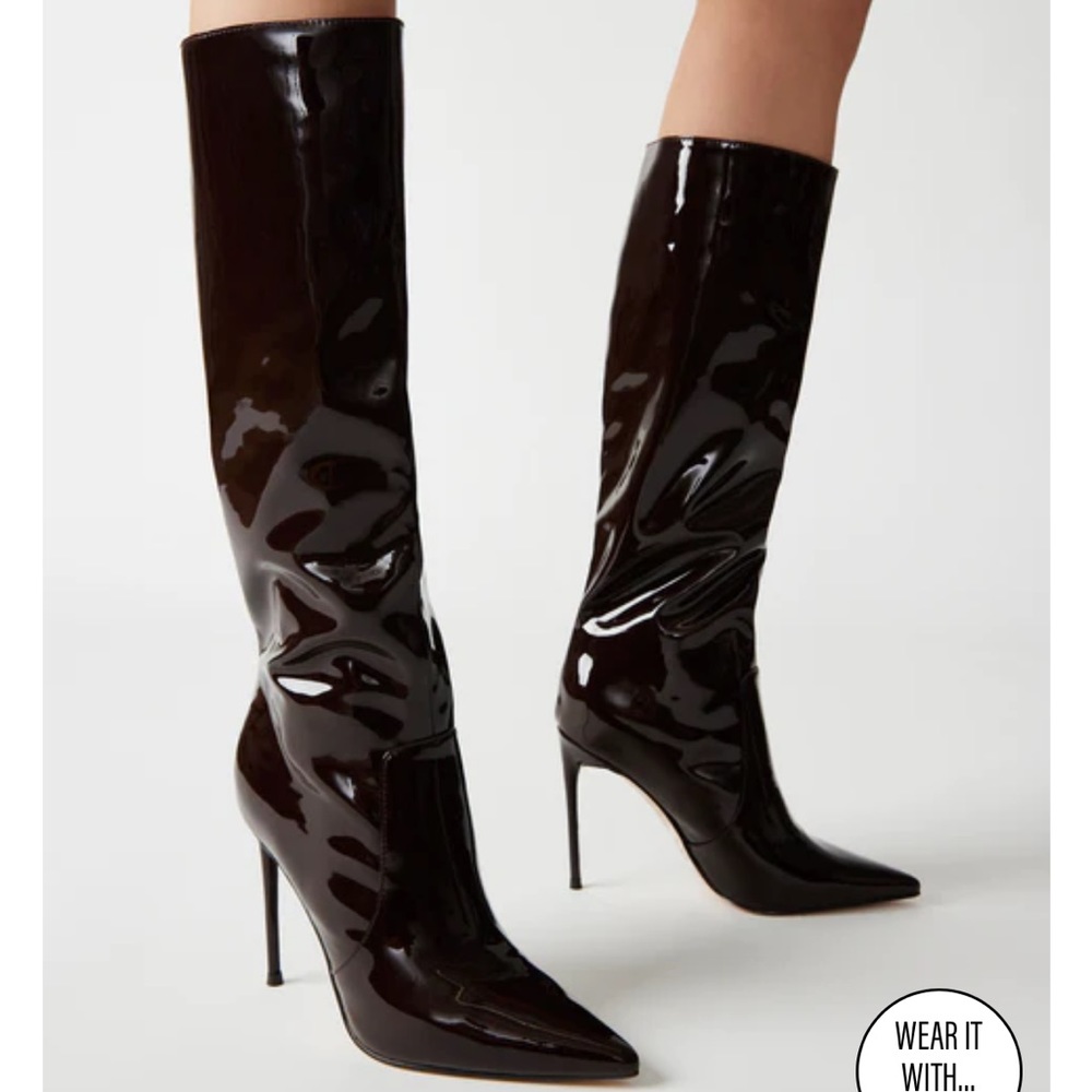 Steve Madden panther brown patent